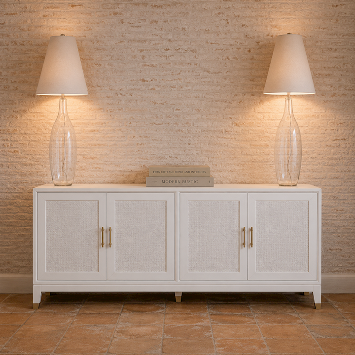 BUBBLED GLASS TABLE LAMP 38x38x103cm